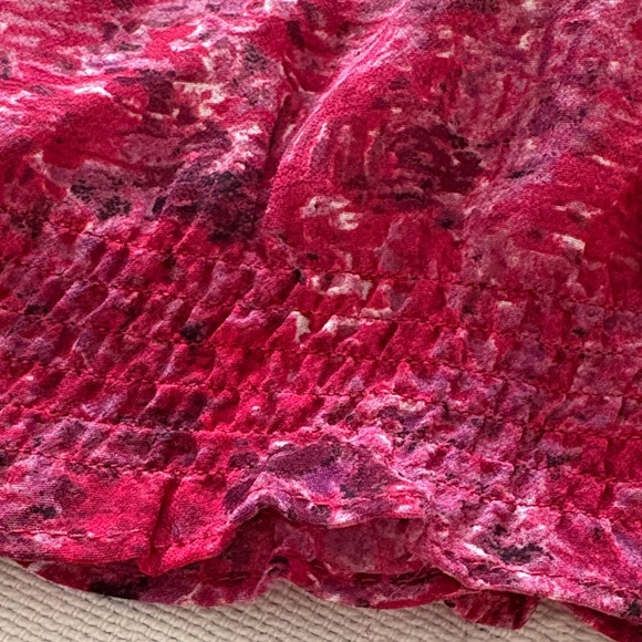 Gently Loved LOFT Vibrant Colorful Sheer Off Shoulder Blouse - Picture 7 of 8